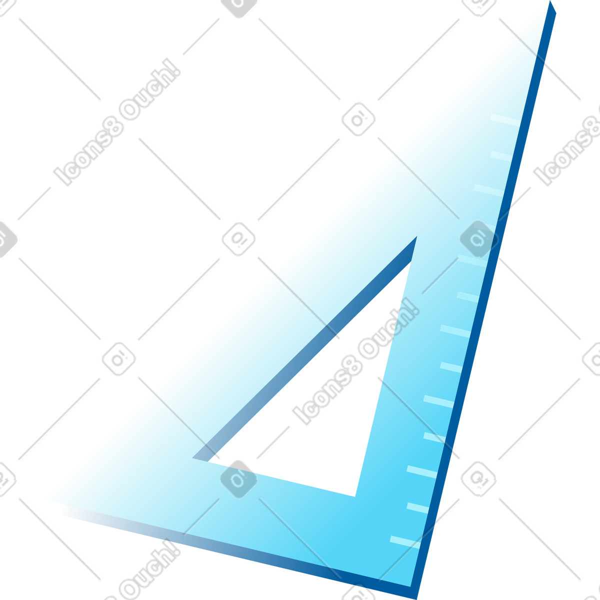 Illustration Triangle de la règle dans le style Icy à télécharger aux formats PNG, SVG