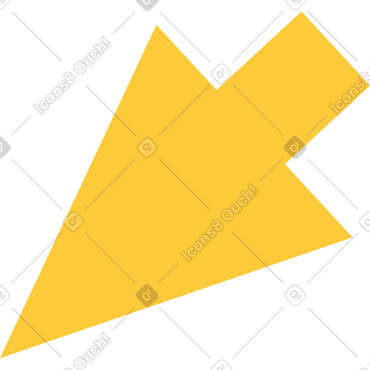 Ilustración Yellow arrow en estilo Juicy a descargar en PNG y SVG