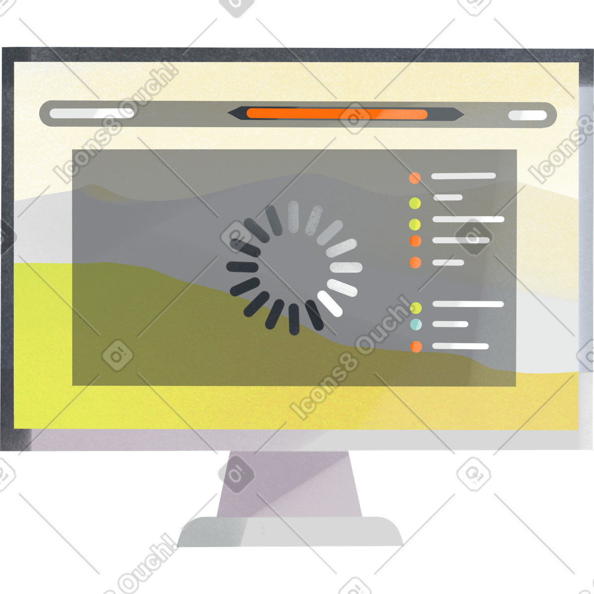 Ilustración Computadora en estilo Shine a descargar en PNG y SVG