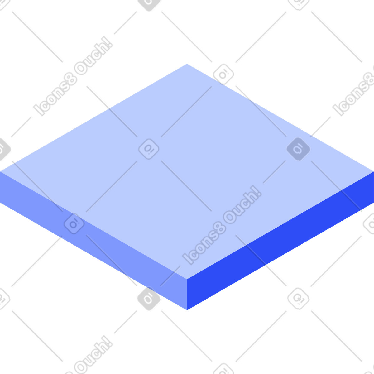 Isometric rectangular foundation layer for platform and base-Illustration im System-Stil als Download in PNG, SVG