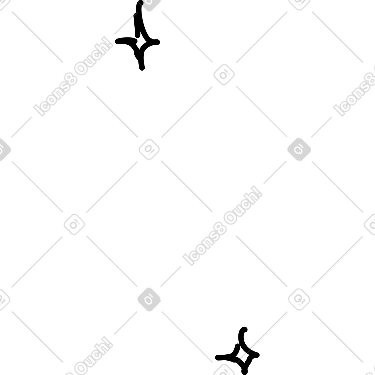 Minimal stars arrangement for corner sparkle accents illustrazione in stile Rough Sketch scarica in PNG, SVG