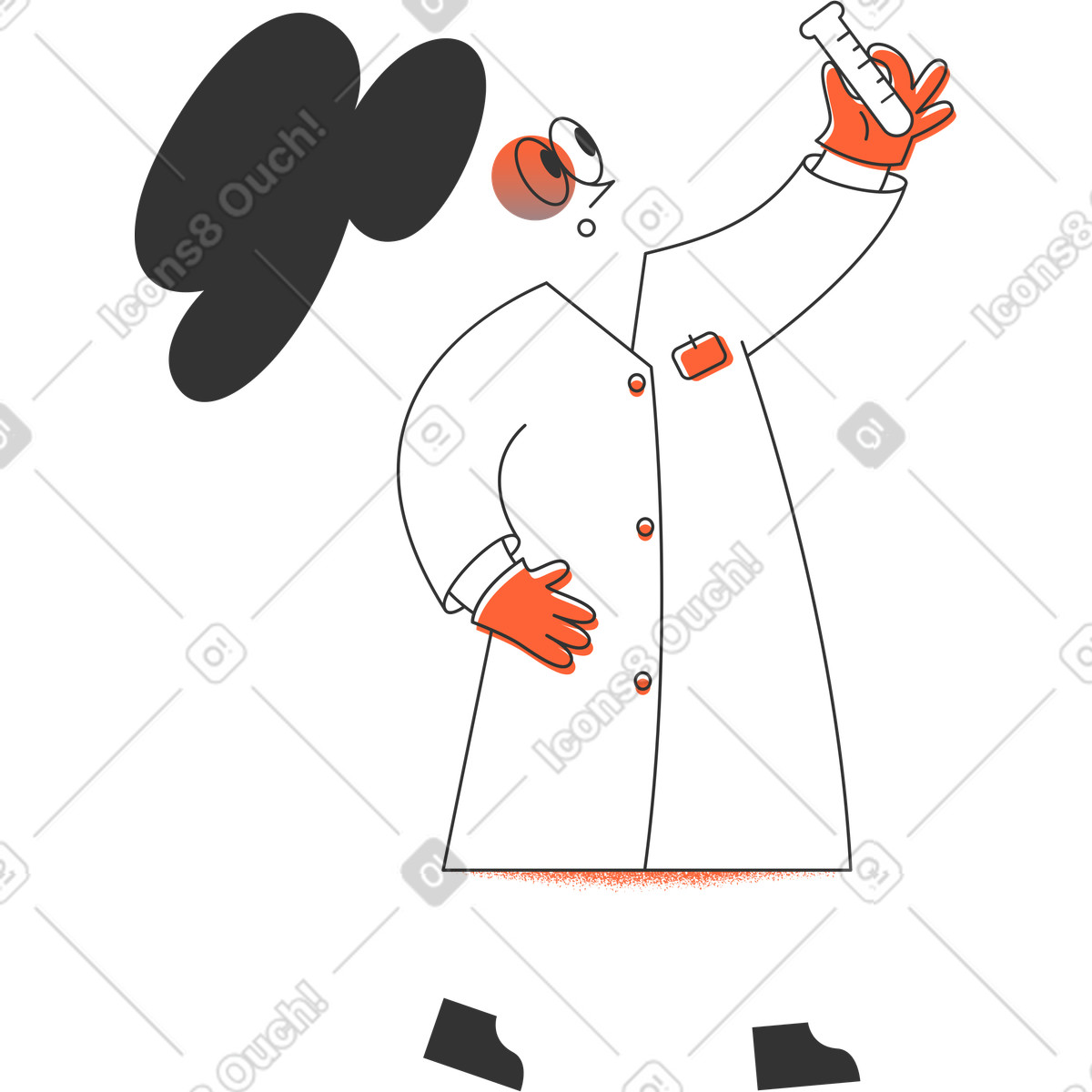 Crayon スタイルの 医師 のイラストをPNG、SVG形式でダウンロード