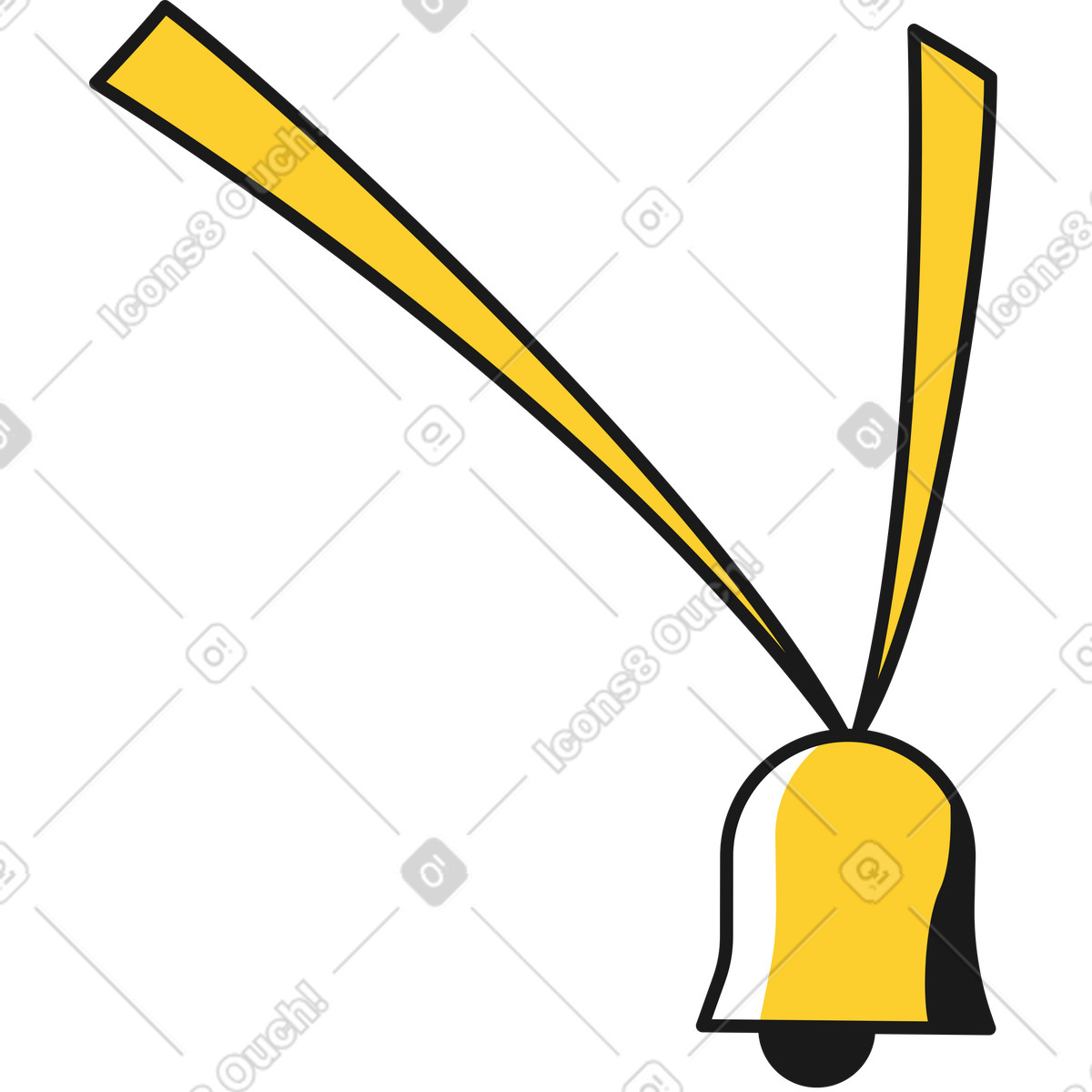 Bell illustration in Taxi style download in PNG, SVG
