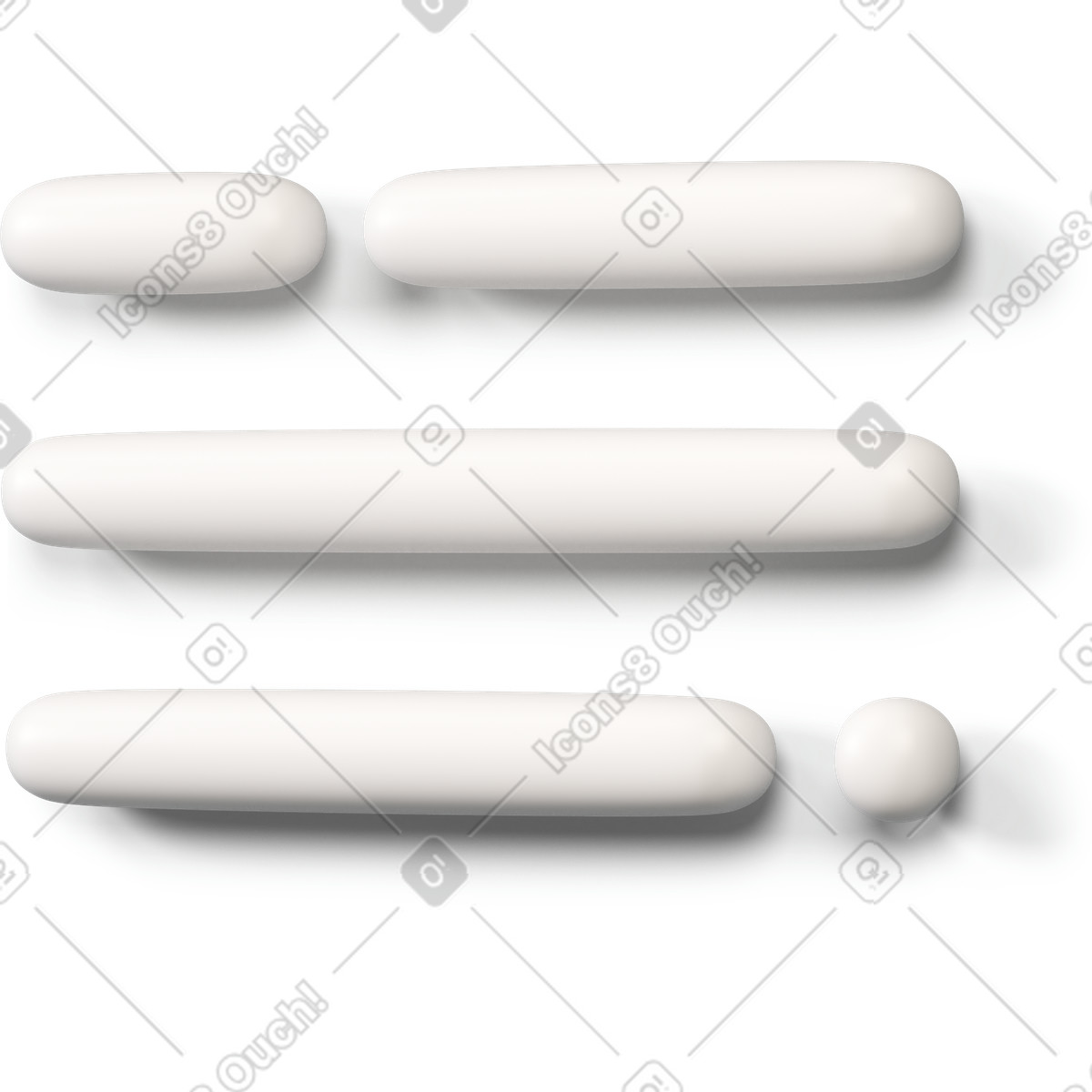 Ilustração de Ícone texto branco virado para a esquerda em no estilo 3D Buddy baixar em PNG, SVG
