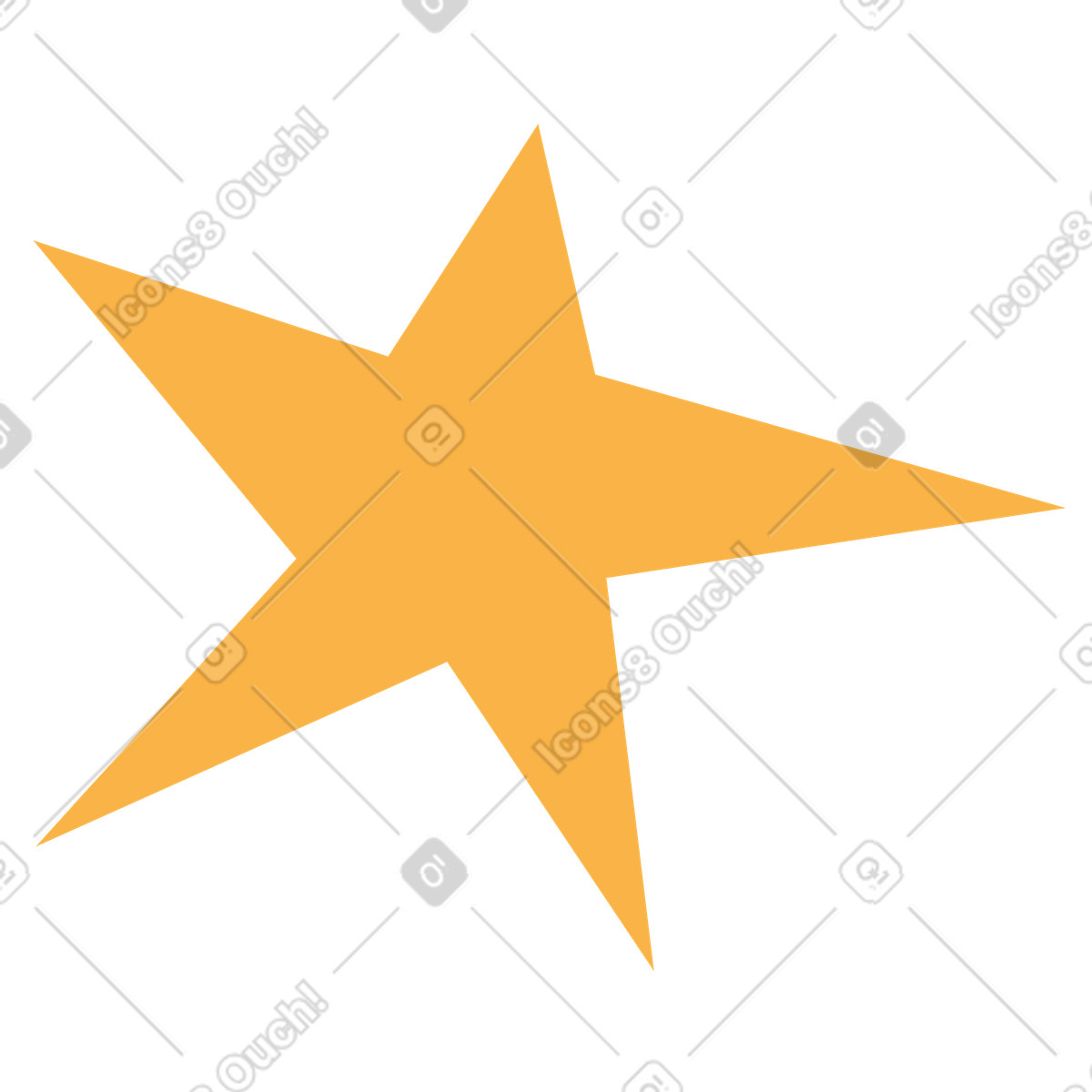 Gelber pulsierender stern animierte Illustration im Bloom-Stil als Download in GIF, Lottie (JSON), AE