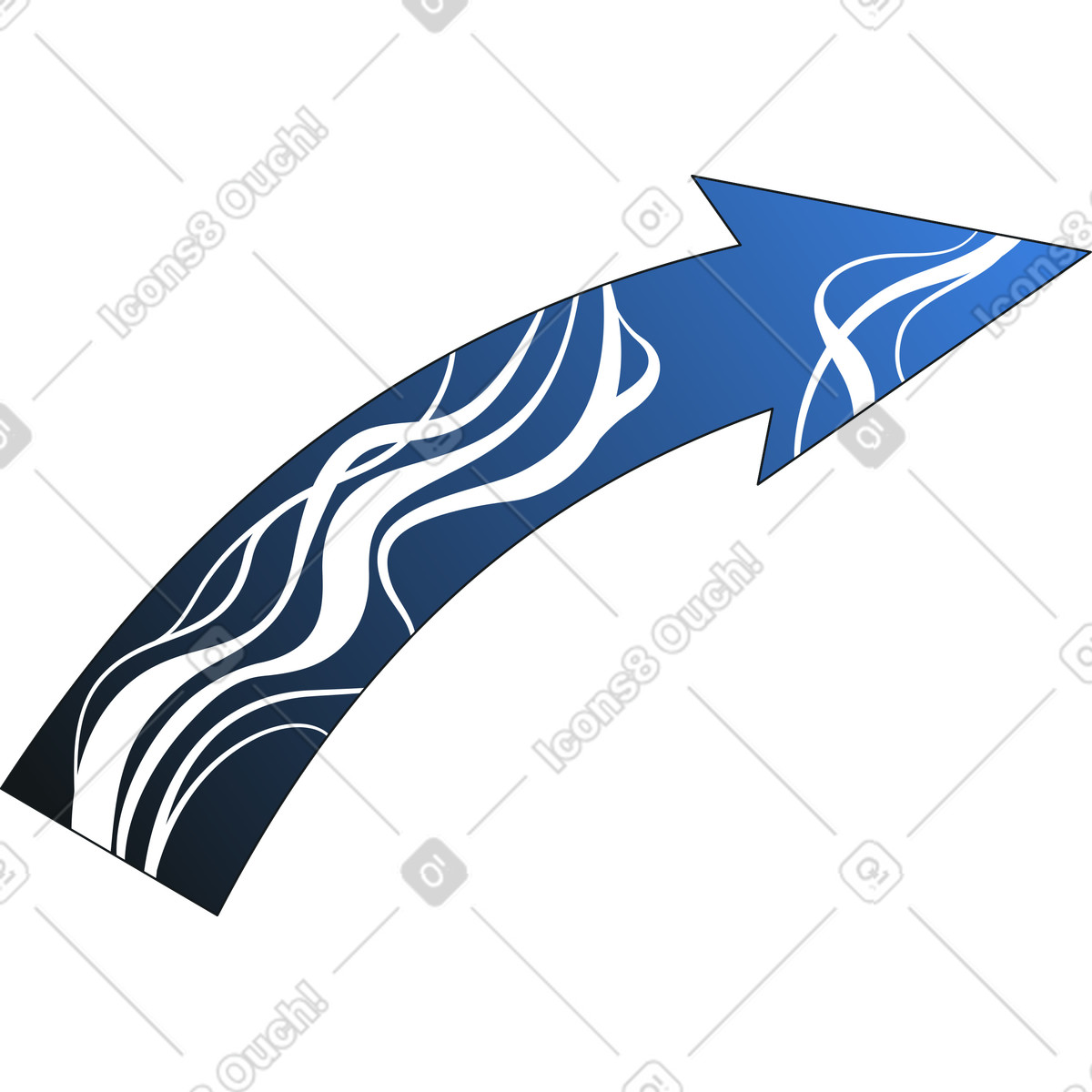 Arrow illustration in Midnight style download in PNG, SVG