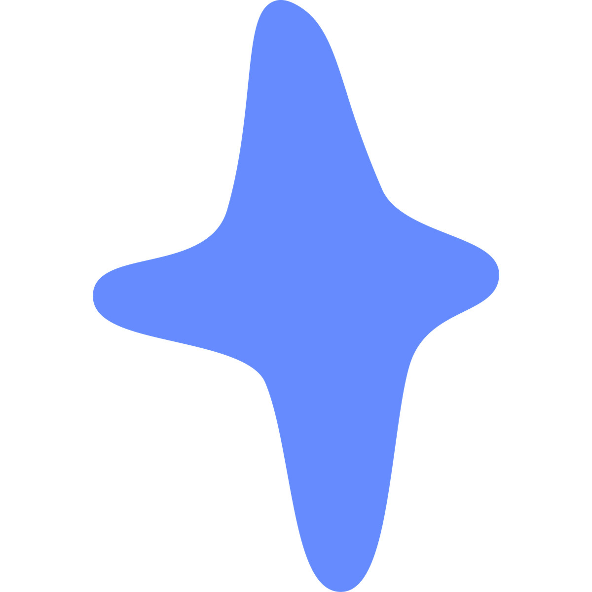 Blue star illustration in Bouncy style download in PNG, SVG
