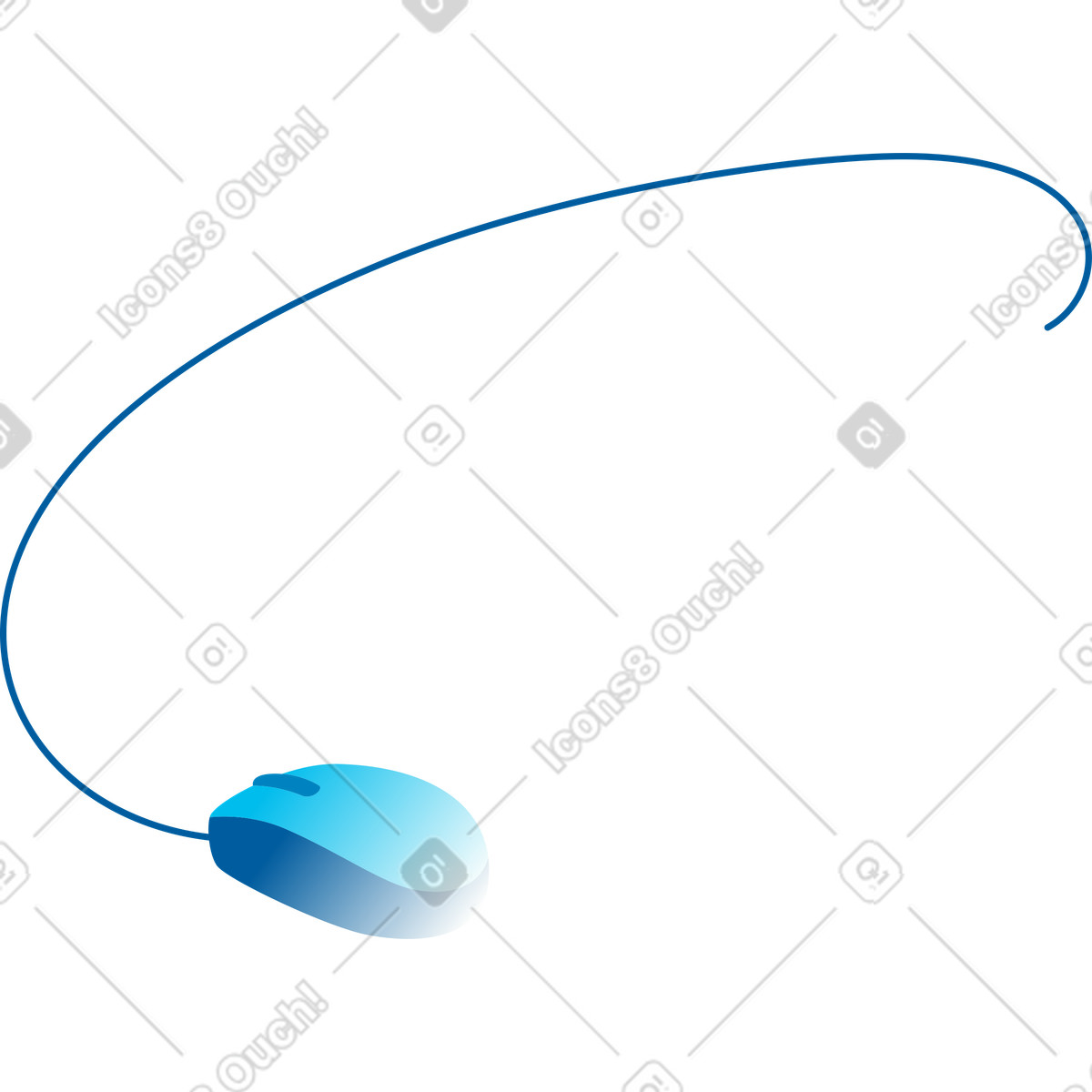 Mouse del computer illustrazione in stile Icy scarica in PNG, SVG