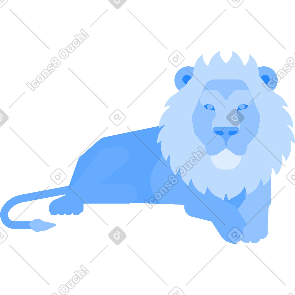 Löwe-Illustration im Urban-Stil als Download in PNG, SVG