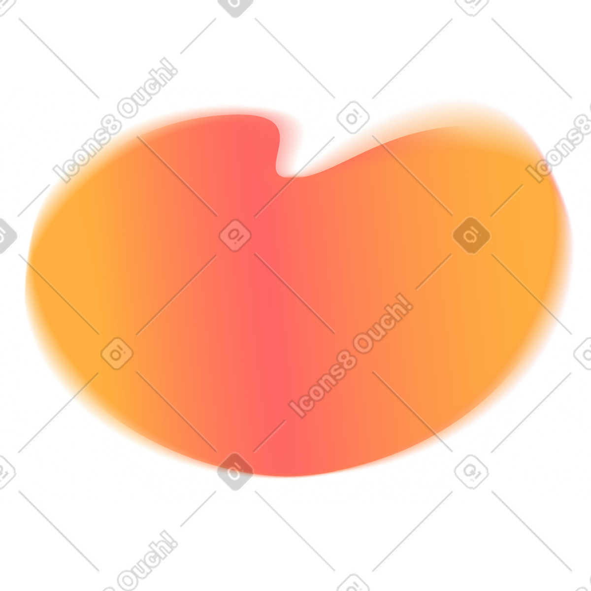 Orange shape illustrazione in stile Lettering scarica in PNG, SVG