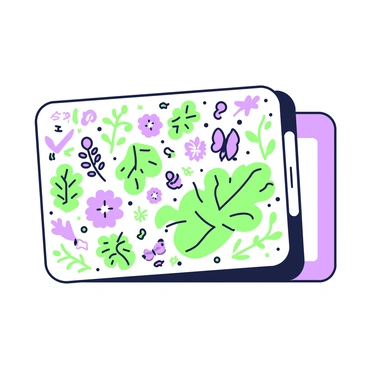 A metro card is displayed prominently in the center of the image. The card features intricate illustrations of local flora, such as green leaves and delicate flowers, intertwined with fauna, including small animals like birds and butterflies. The design covers the entire front surface of the card, showcasing the diversity of nature. The edges of the card are slightly rounded, and a portion of the card is slightly lifted to suggest a three-dimensional effect.