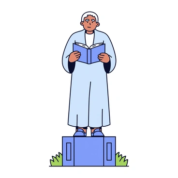 A majestic statue with an open book, symbolizing wisdom and conscience