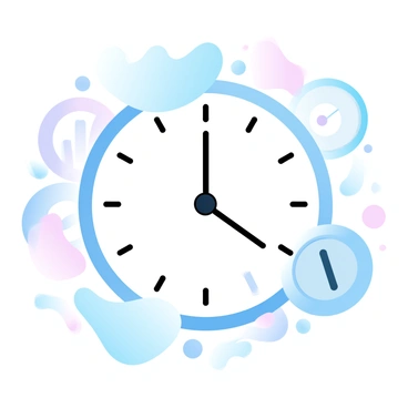A large clock face with various rate illustrations around the edges