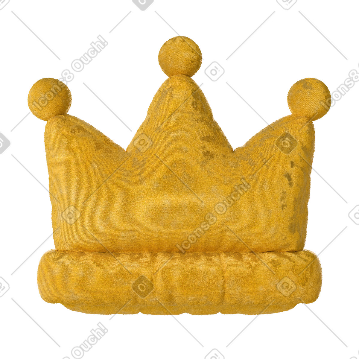 下载 3D Plush icons 风格的 3d立体纺织皇冠 插画，支持 PNG、SVG 格式