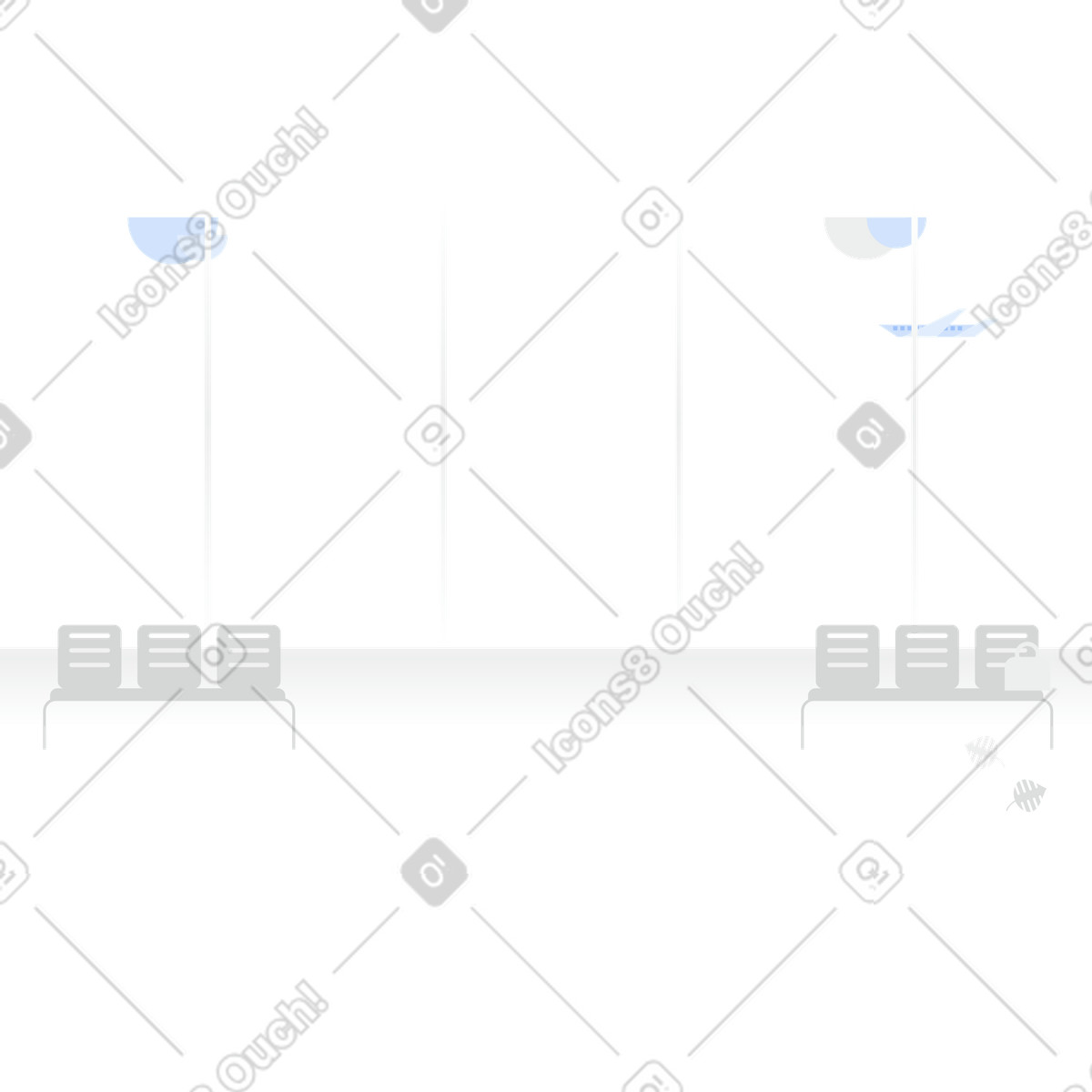 Airport illustration clipart image showcasing vector graphics available for download in PNG