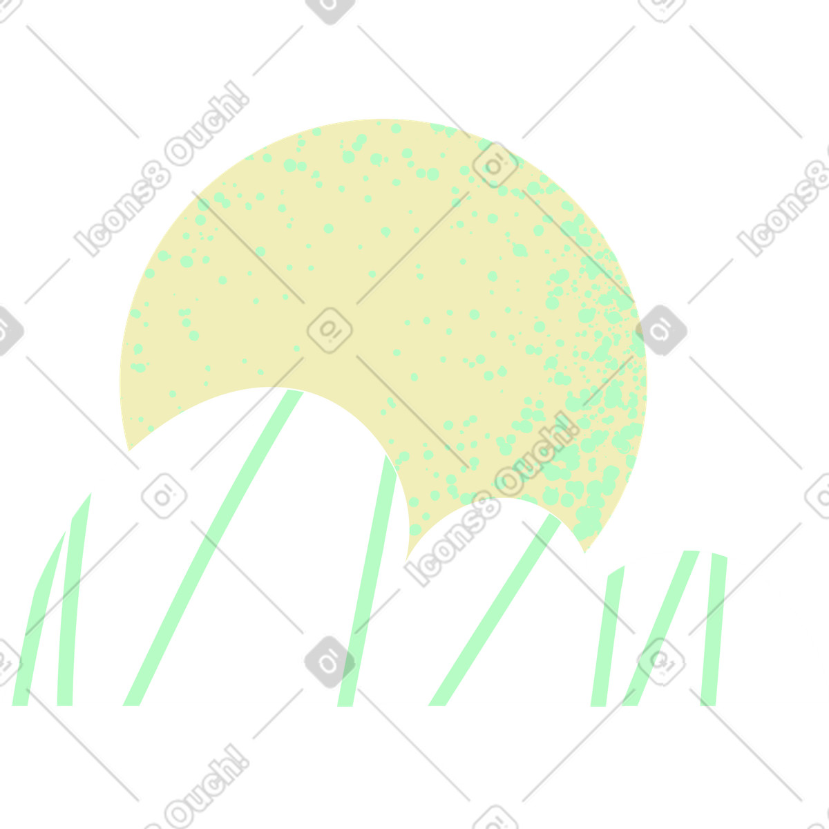 Pale 스타일의 태양과 구름 일러스트레이션 PNG, SVG 다운로드