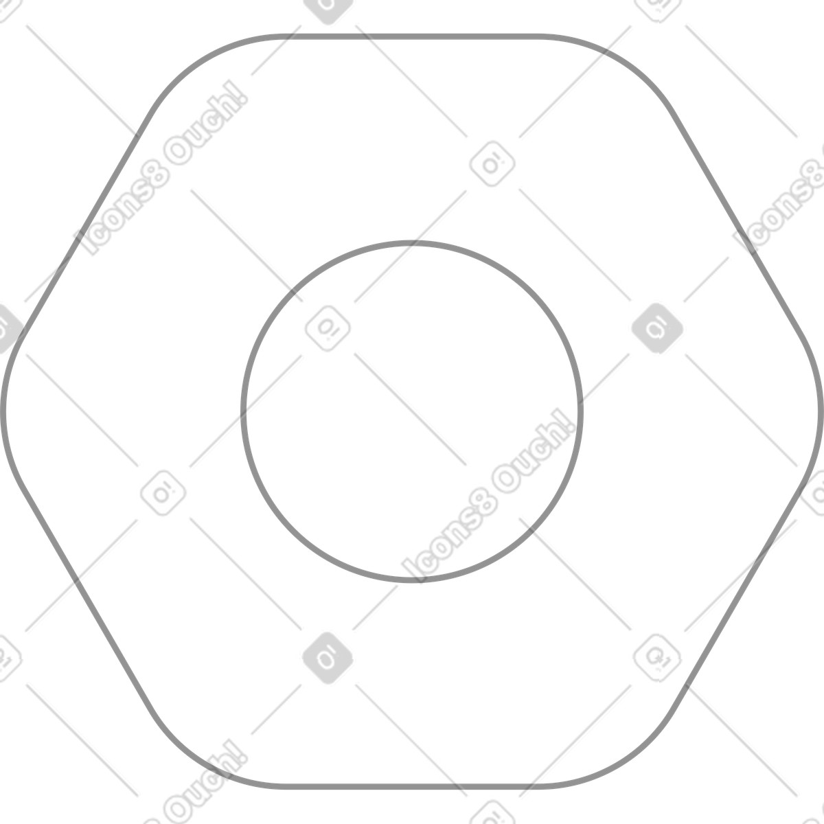 Illustration Écrou linéaire dans le style Concept à télécharger aux formats PNG, SVG