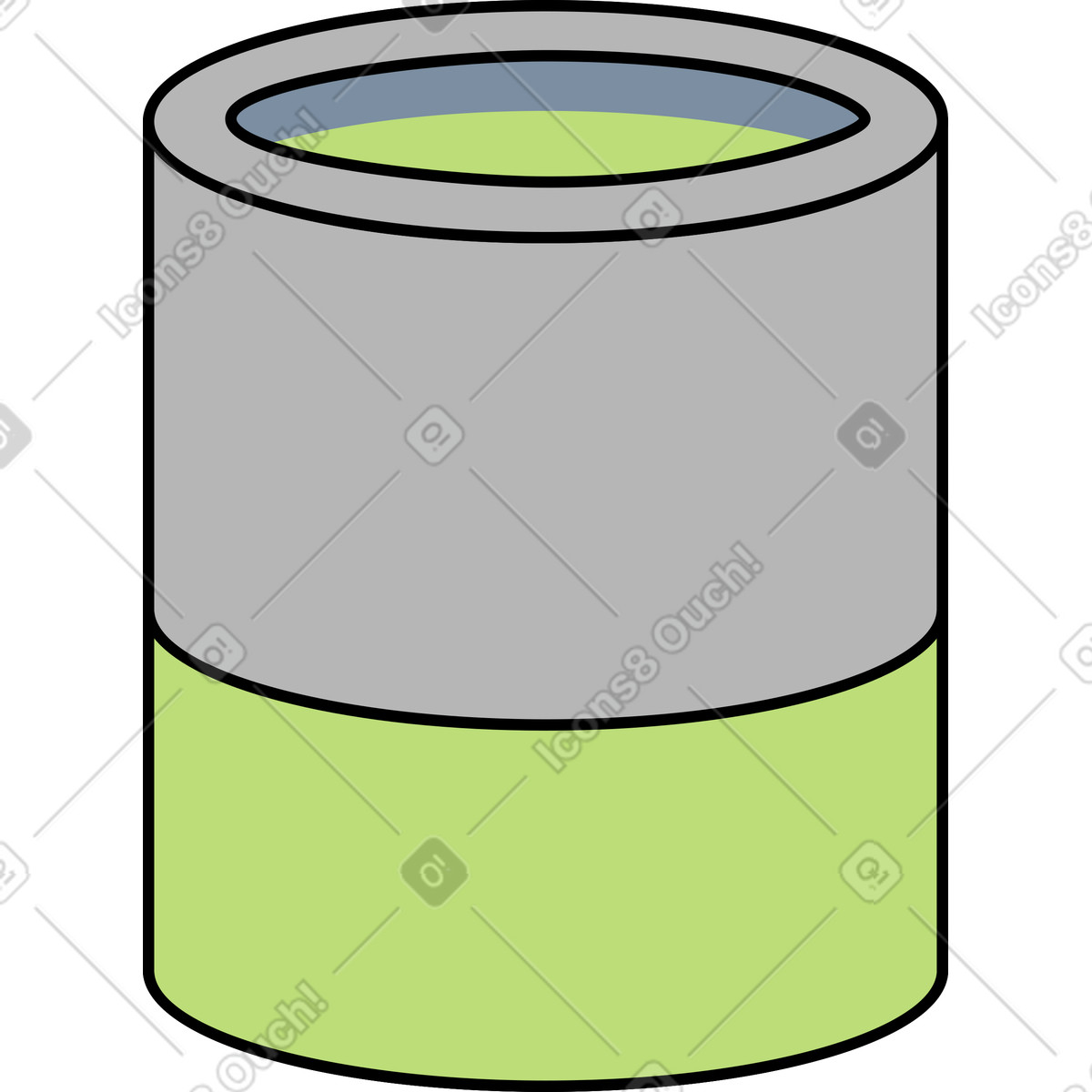 Farbdose-Illustration im Kindy-Stil als Download in PNG, SVG