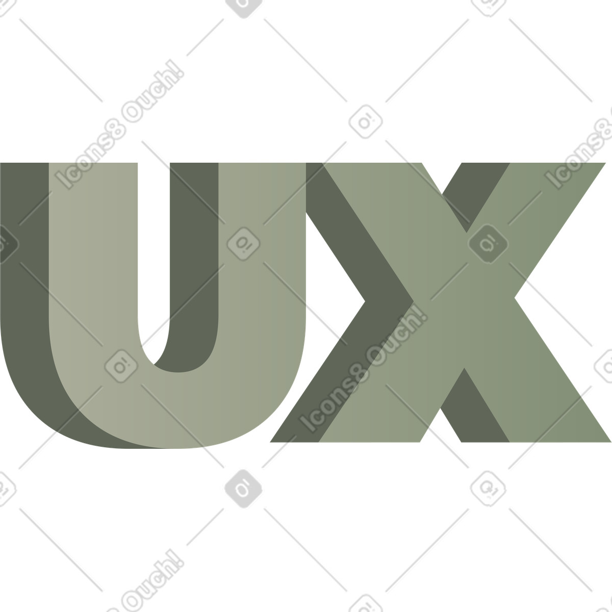Coworking スタイルの レタリングuxテキスト のイラストをPNG、SVG形式でダウンロード