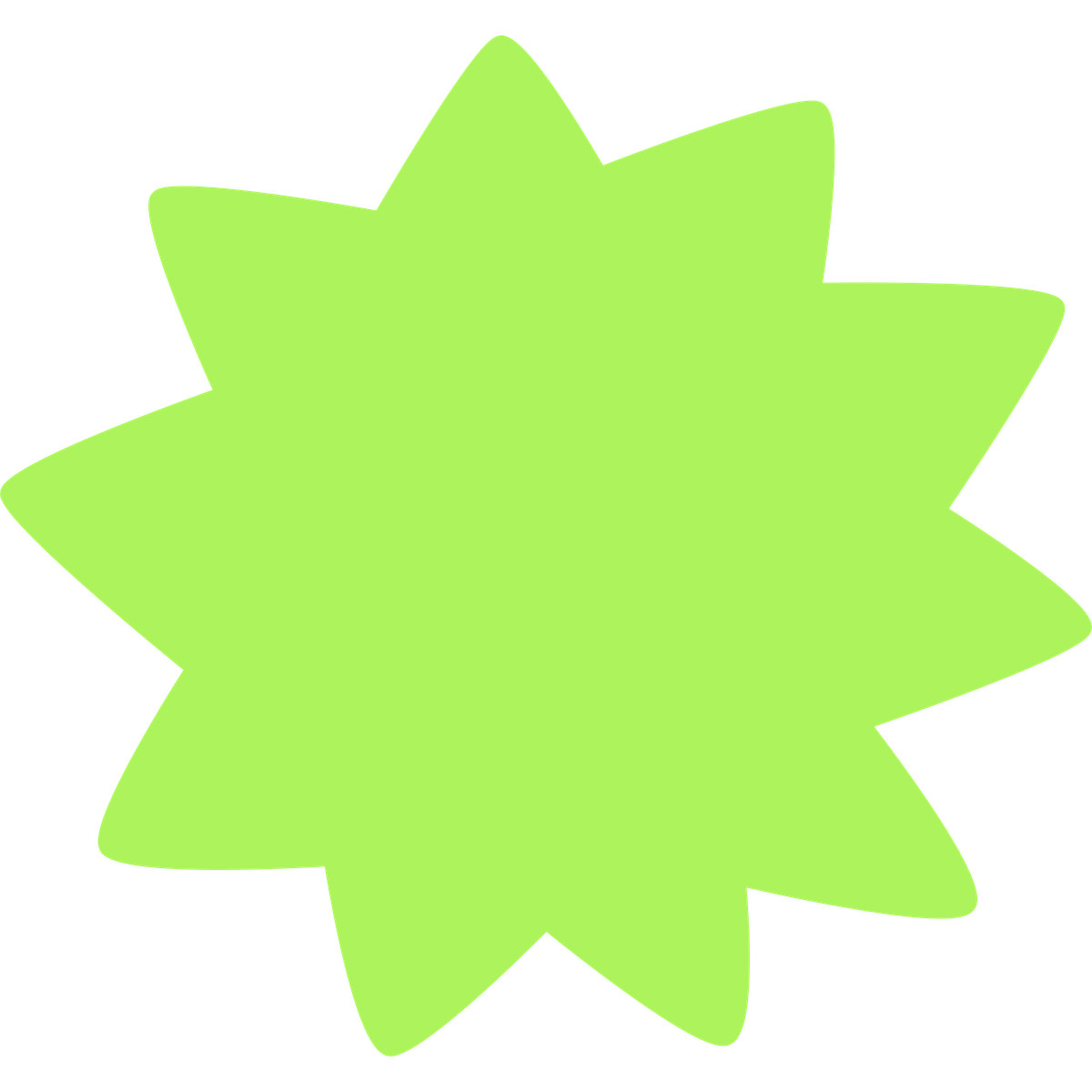 Illustration Green star dans le style Bouncy à télécharger aux formats PNG, SVG