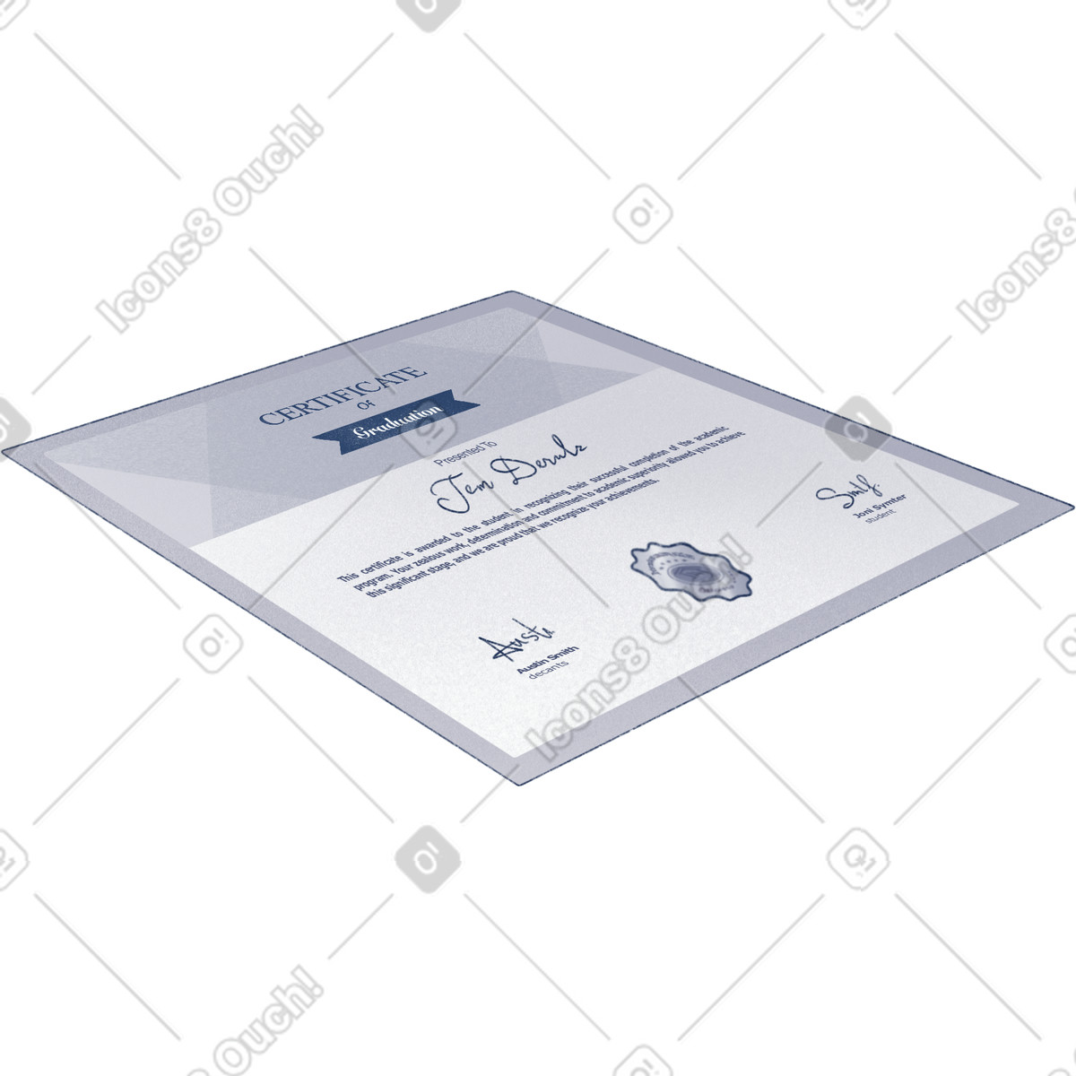 Ilustração de Diploma of a graduate em no estilo Haze para baixar em PNG, SVG