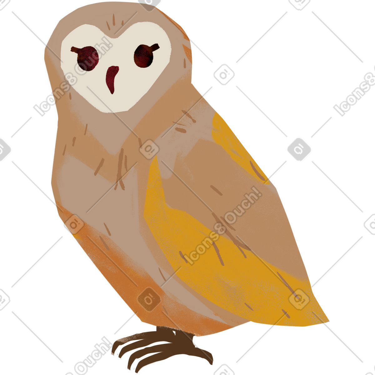 Ilustración Búho en estilo Fabulous a descargar en PNG y SVG