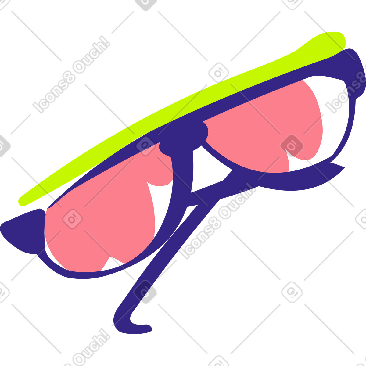Illustration Des lunettes de soleil dans le style Glam à télécharger aux formats PNG, SVG