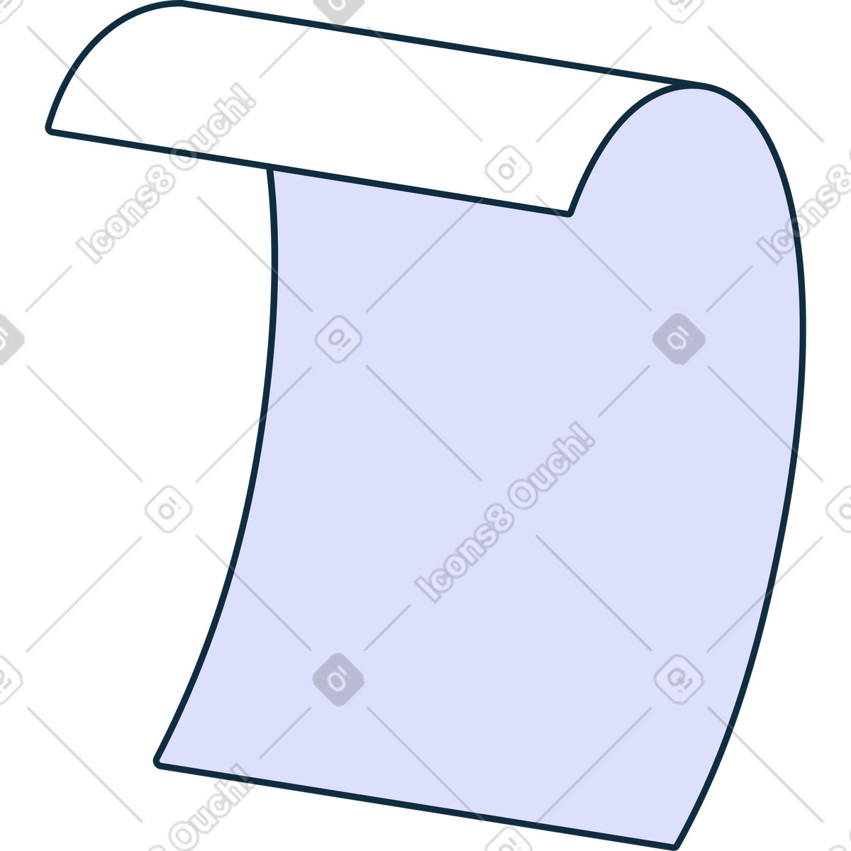 Ilustração de Papel roxo enrolado em no estilo Bubble gum para baixar em PNG, SVG