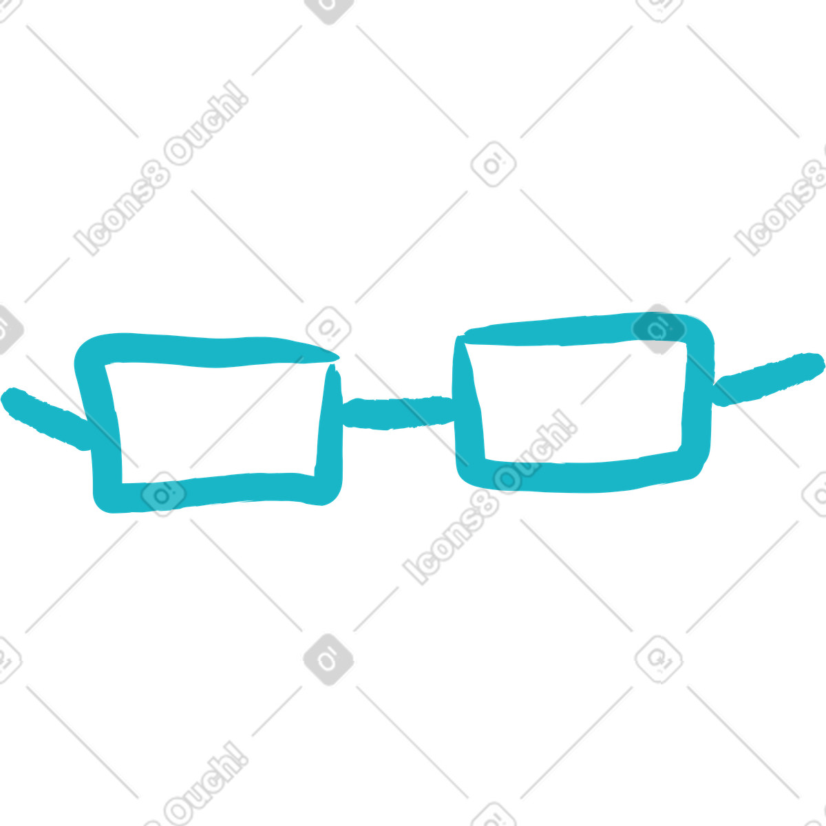Brille-Illustration im Lime-Stil als Download in PNG, SVG