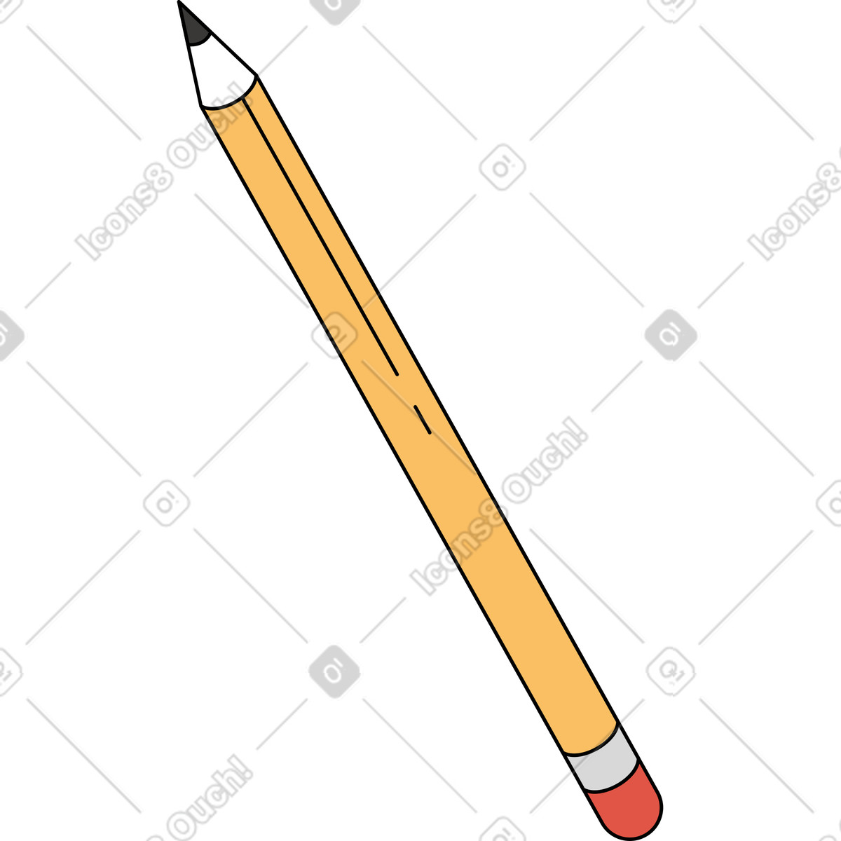 Ilustração de Lápis em no estilo Sitcom para baixar em PNG, SVG