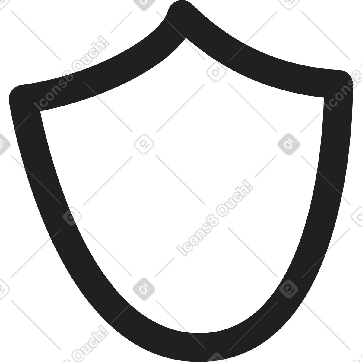 Icona scudo illustrazione in stile Little scarica in PNG, SVG
