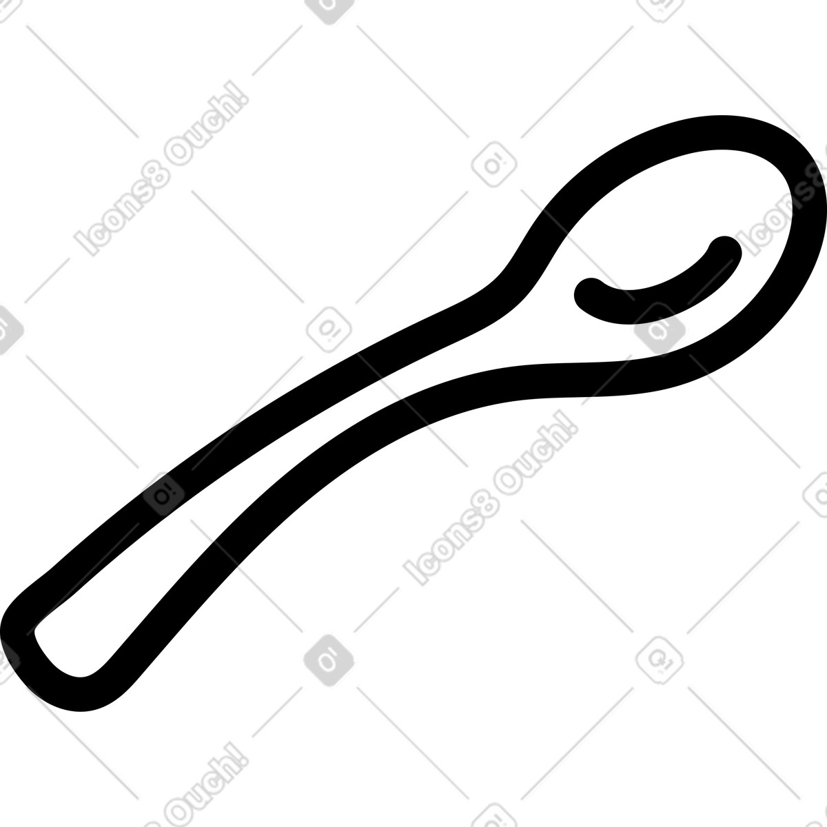 Notes 스타일의 숟가락 일러스트레이션 PNG, SVG 다운로드