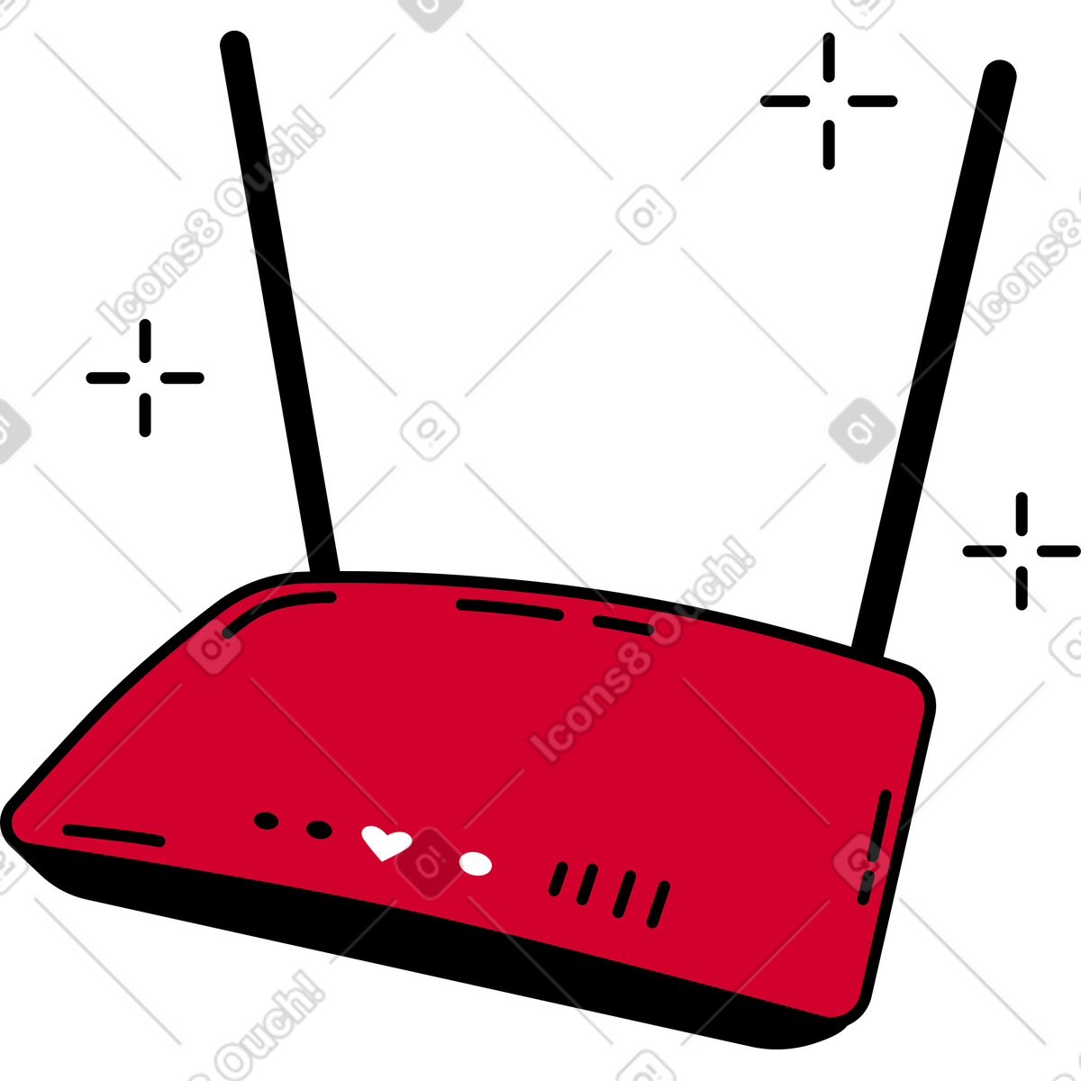Wi-fi router illustration in Ruby style download in PNG, SVG