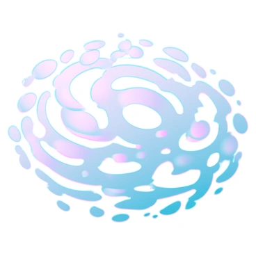 A series of dots in varying sizes, each reflecting light and shimmering as if they are in motion. The dots are arranged in a swirling pattern, creating the illusion of dynamic movement. Some dots are larger and vividly colored, while others are smaller and more subtle. The background is a soft gradient that enhances the visual effect of the shimmering dots, making them appear to dance across the surface.