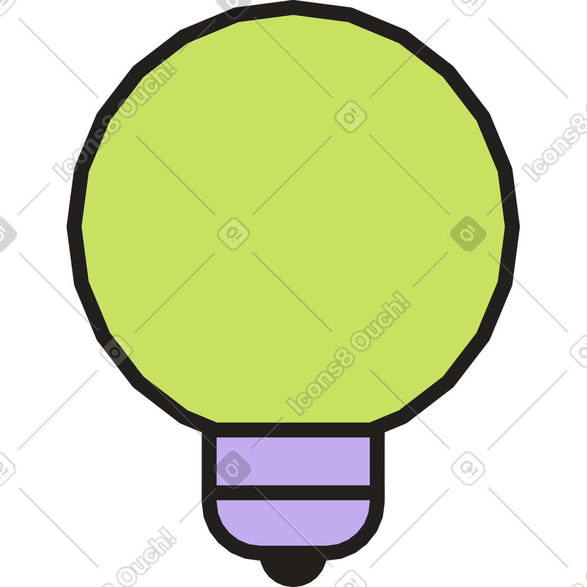 Lampada verde illustrazione in stile Dazzle scarica in PNG, SVG