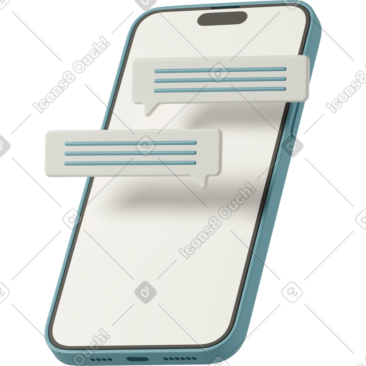 Ilustração de Messages em no estilo 3D Casual life para baixar em PNG, SVG