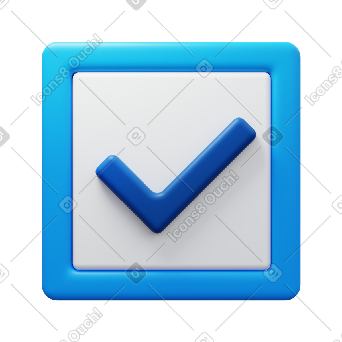 Анимированная иллюстрация Checked checkbox в стиле 3D Fluency — скачать в форматах GIF, Lottie (JSON), AE