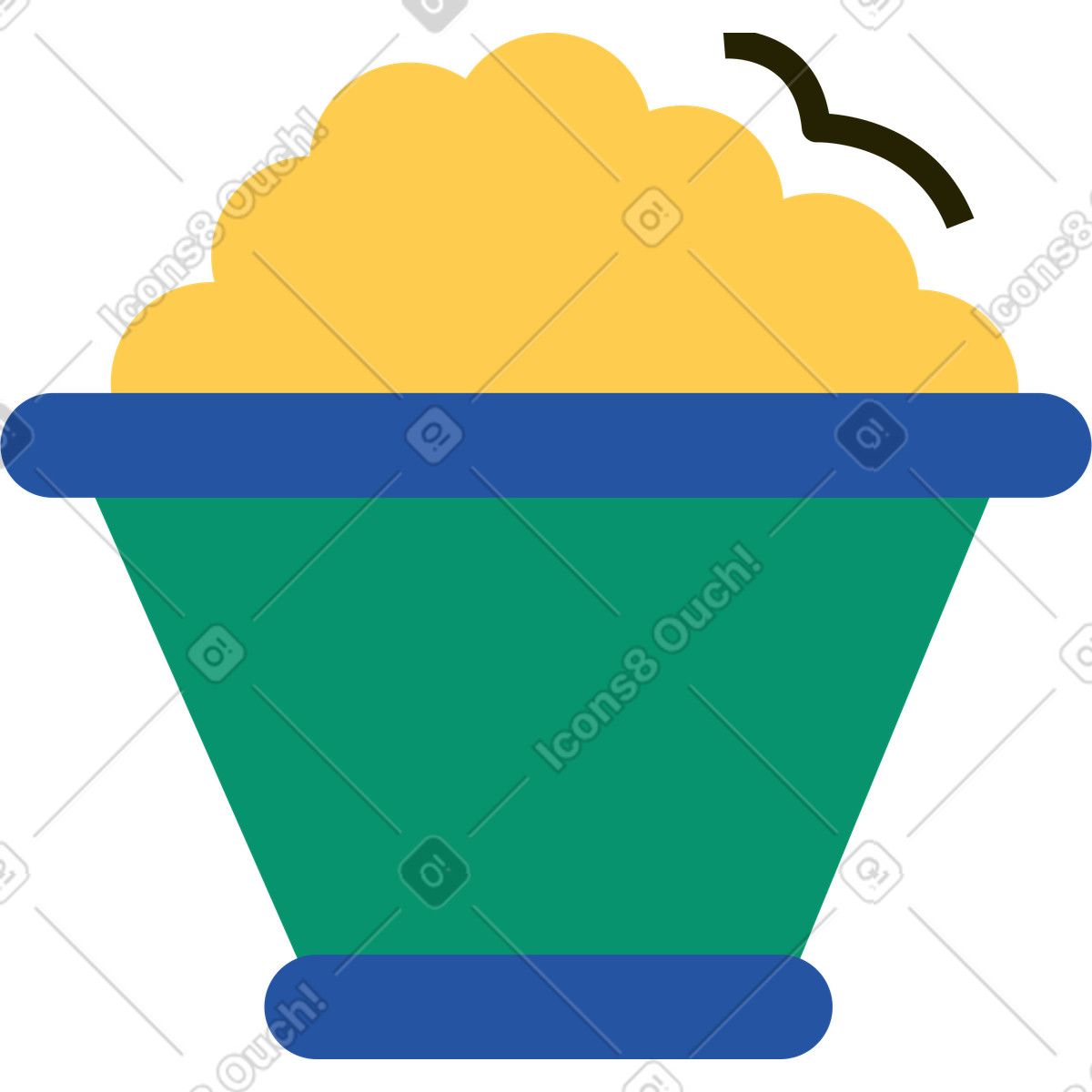Popcorn-Illustration im Spot-Stil als Download in PNG, SVG