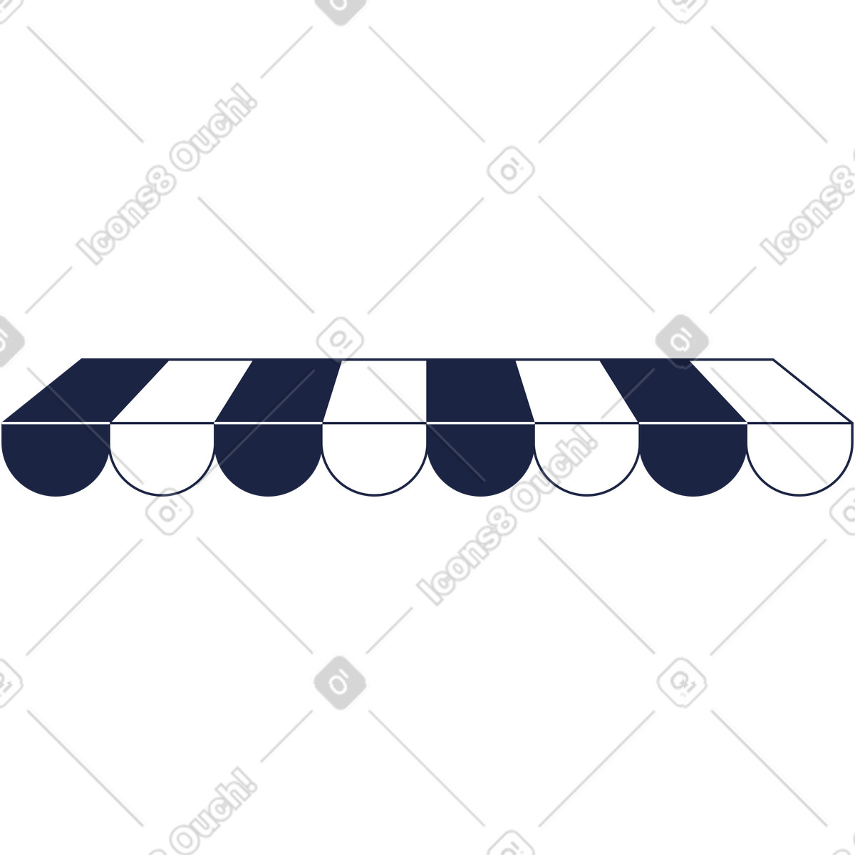 Ilustração de Dossel despojado azul em no estilo Urban Line para baixar em PNG, SVG