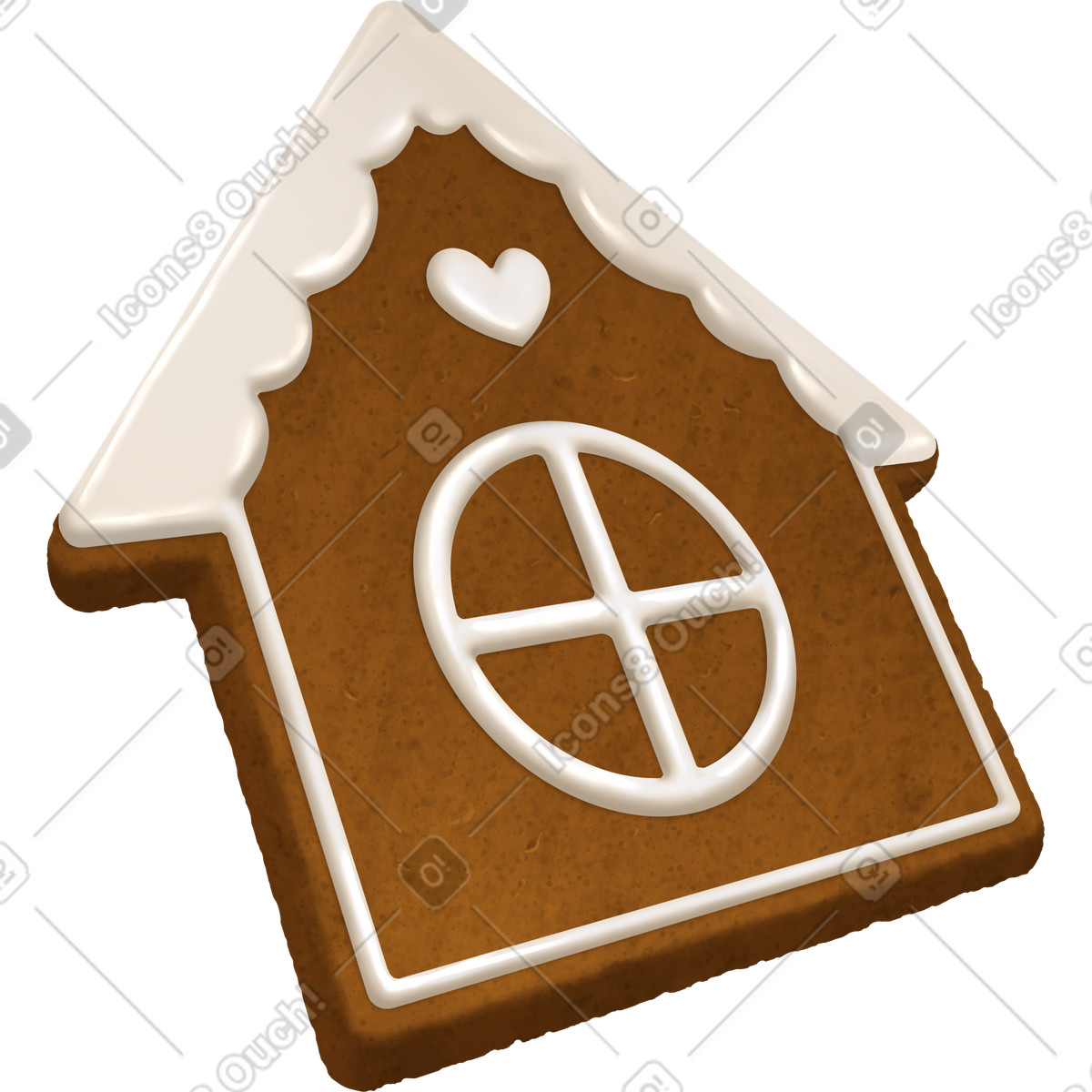 Gingerbread house-Illustration im Props-Stil als Download in PNG, SVG