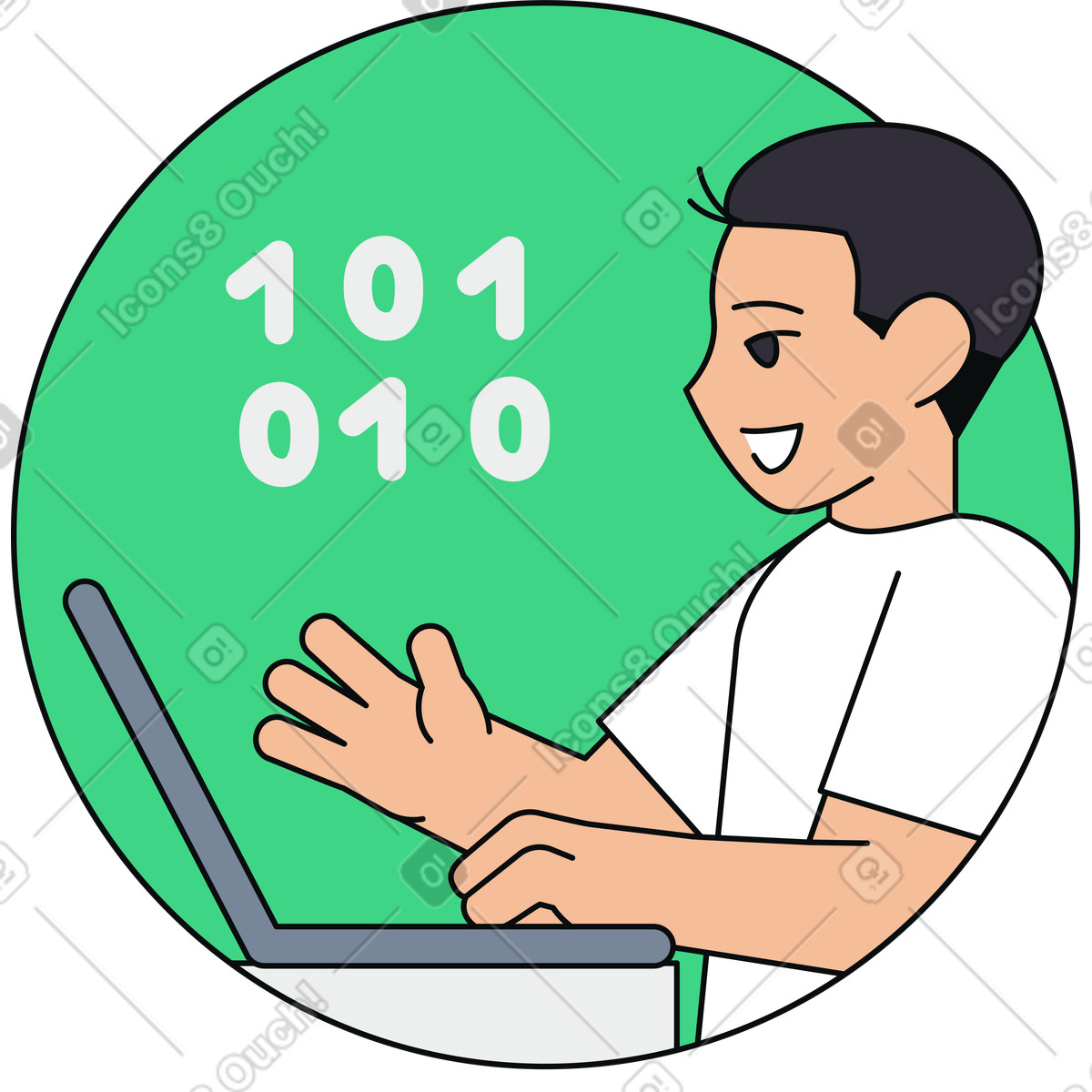 Software development and engineering illustration in PNG, SVG