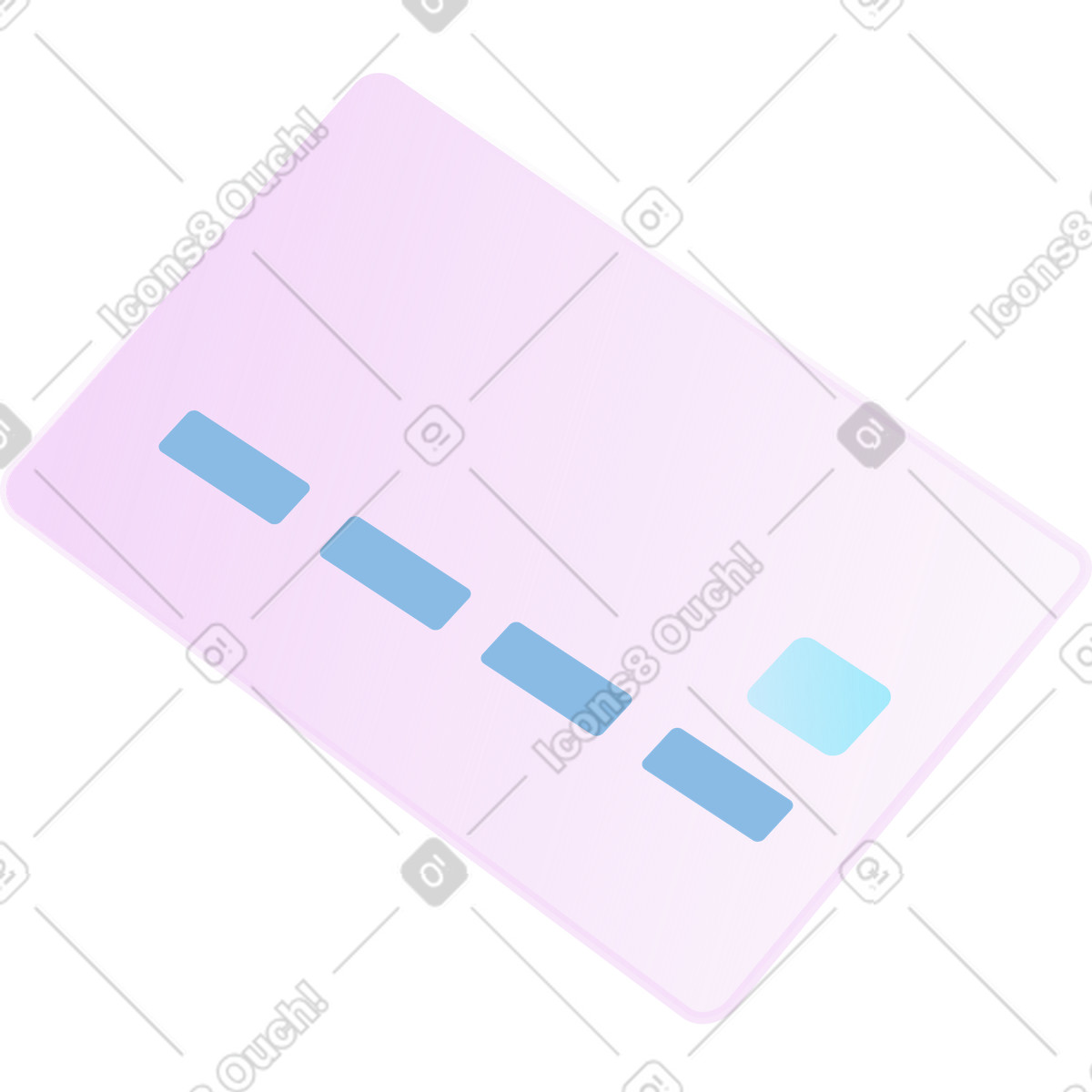 Credit card illustration in Airy style download in PNG, SVG