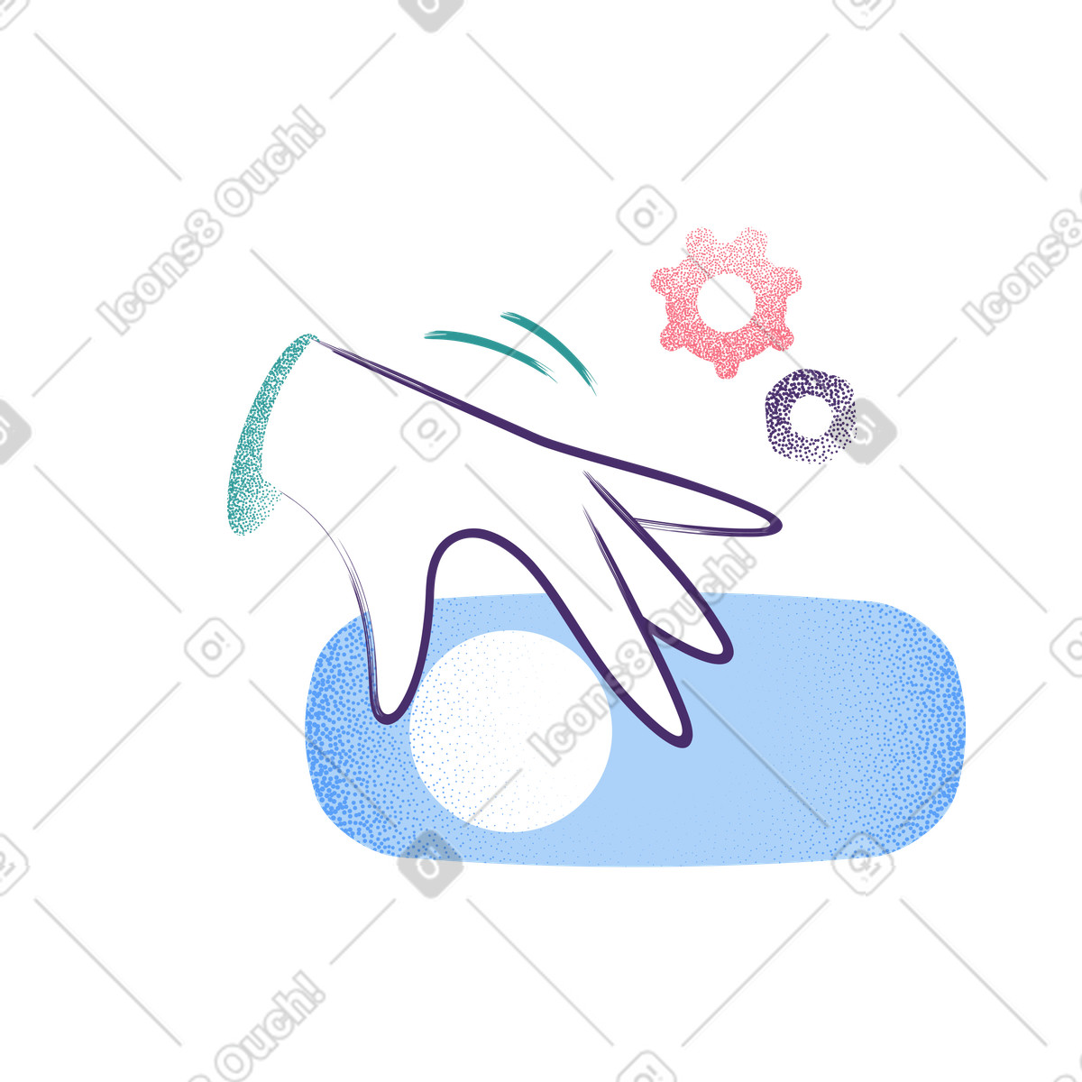 User settings illustrazione in stile Grain scarica in PNG, SVG