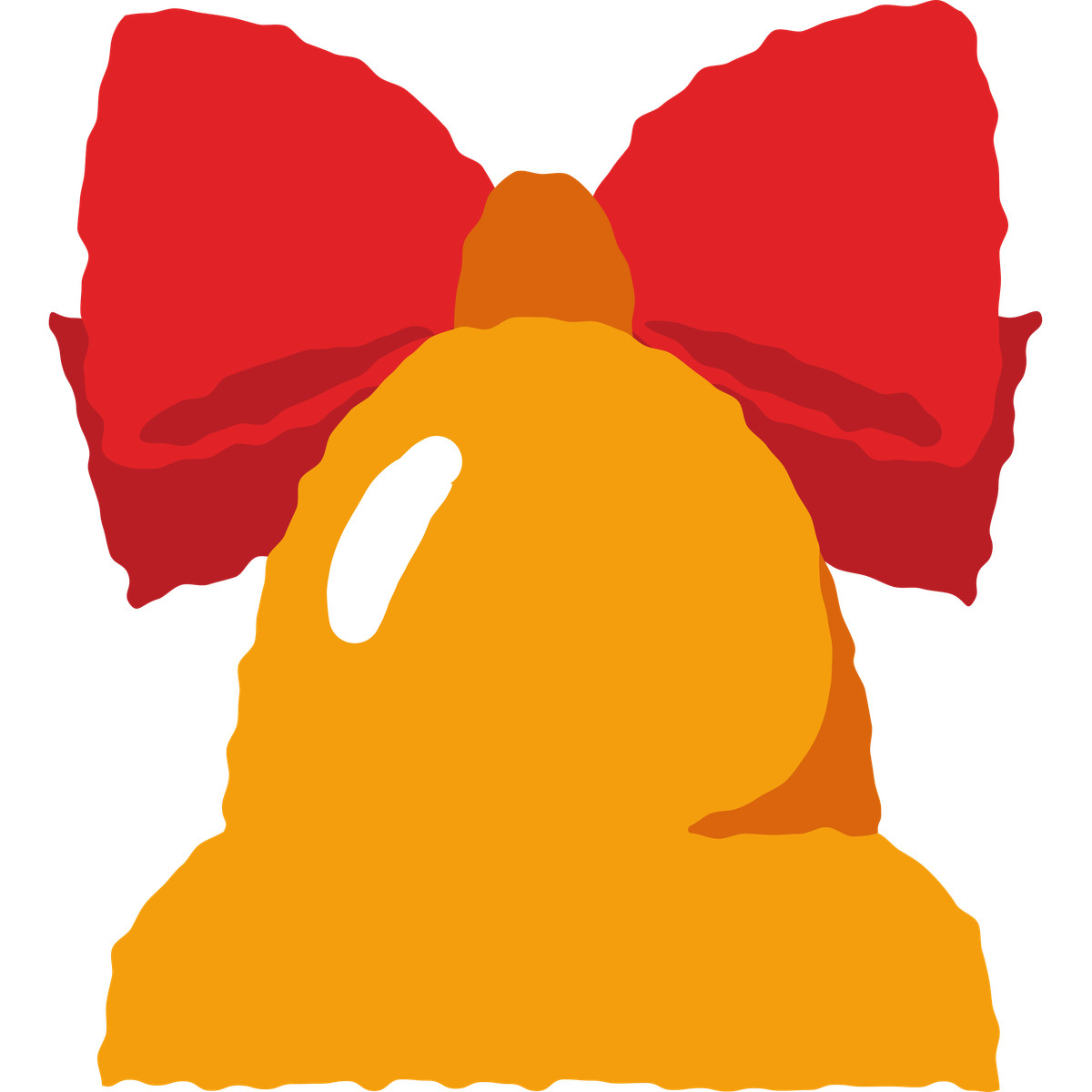 Jingle bell with bow illustration in Cherry style download in PNG, SVG