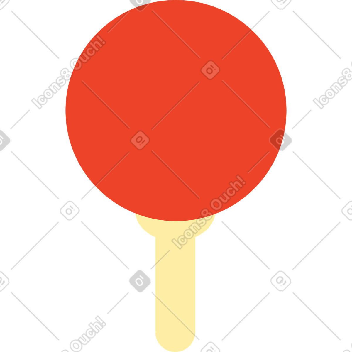 Table tennis racket illustration in Polar style download in PNG, SVG