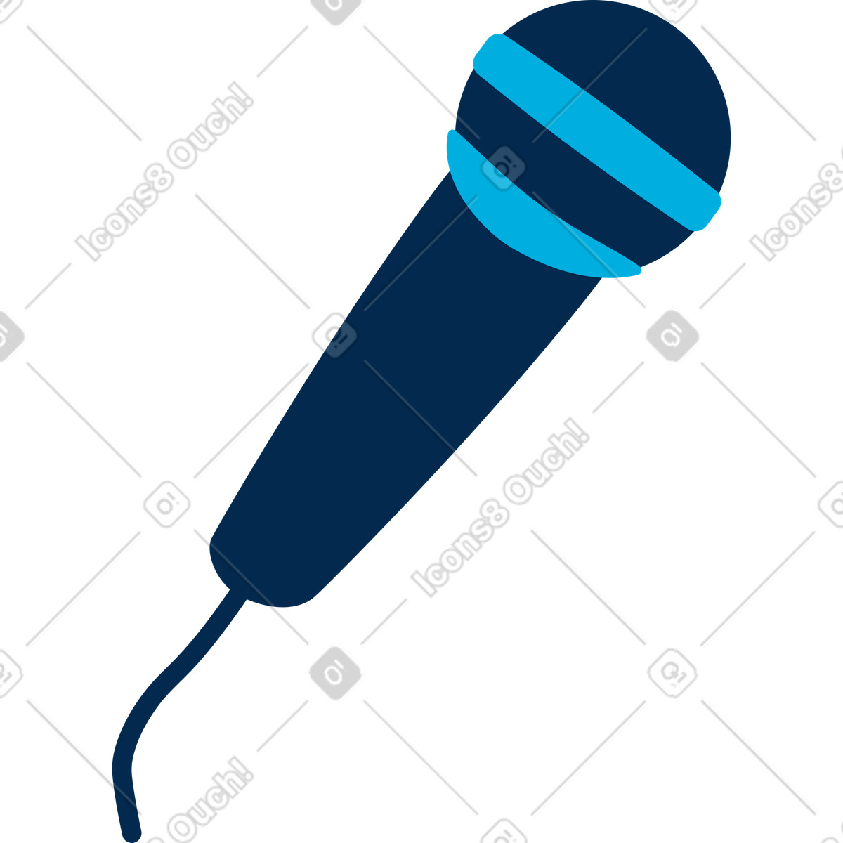 Microfono illustrazione in stile Flame scarica in PNG, SVG