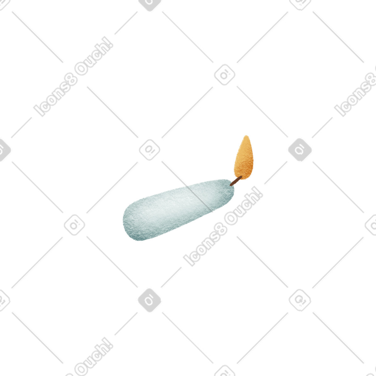 Candle illustration in Woolly style download in PNG, SVG