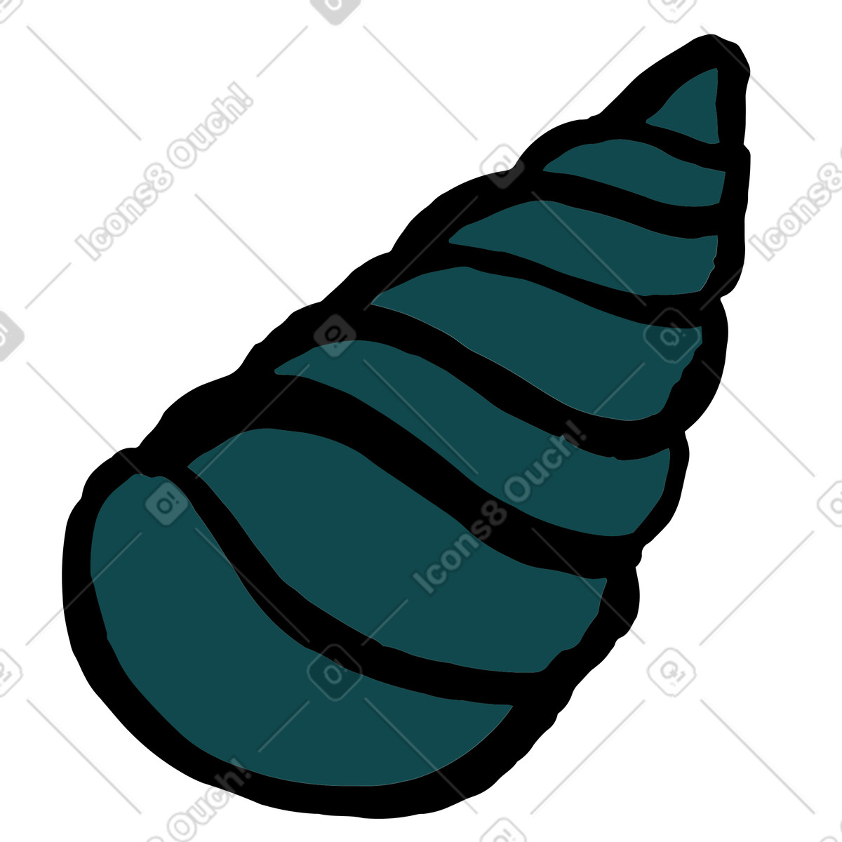 Guscio illustrazione in stile Scandi scarica in PNG, SVG