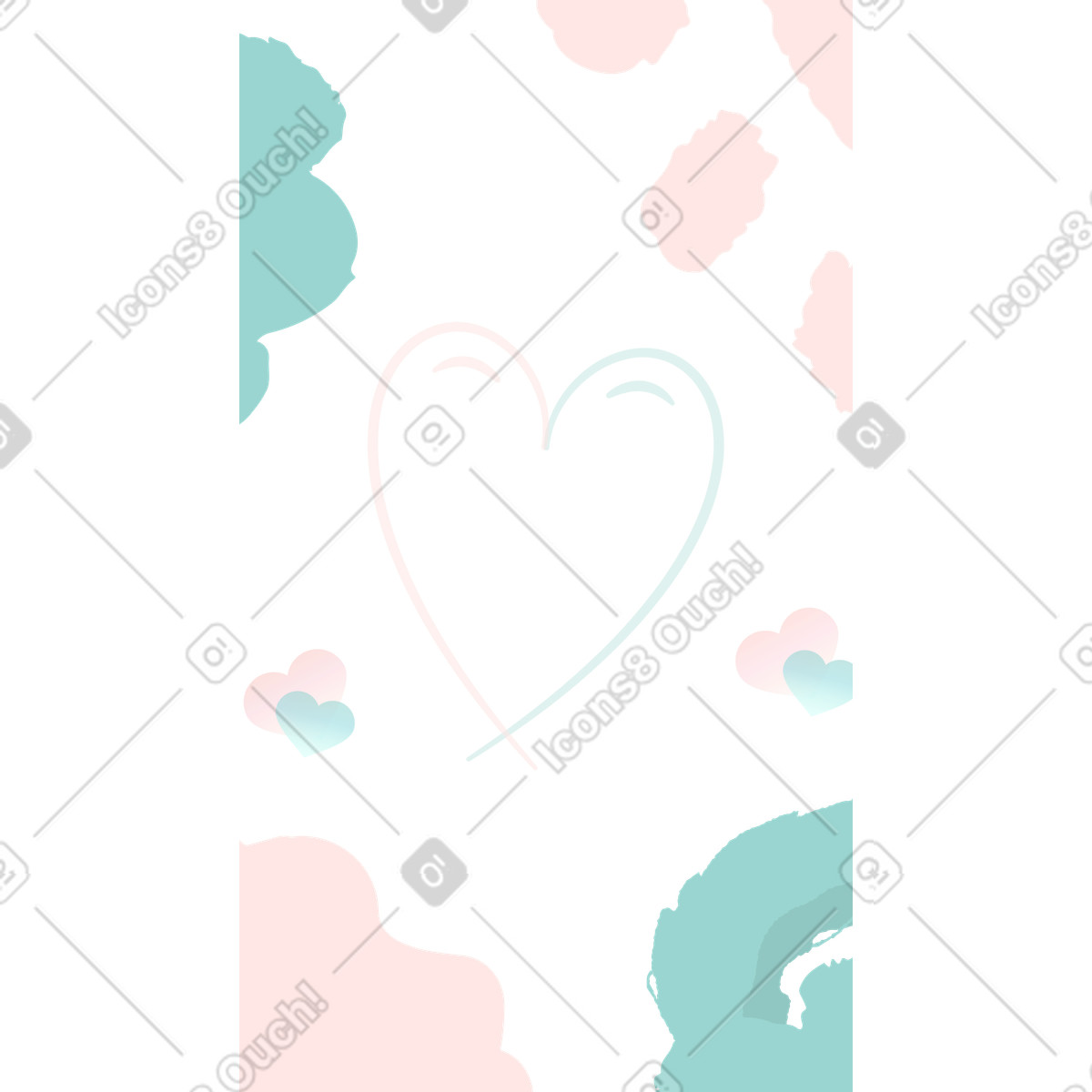 Ilustración Fondo con corazón en estilo Experimental a descargar en PNG y SVG
