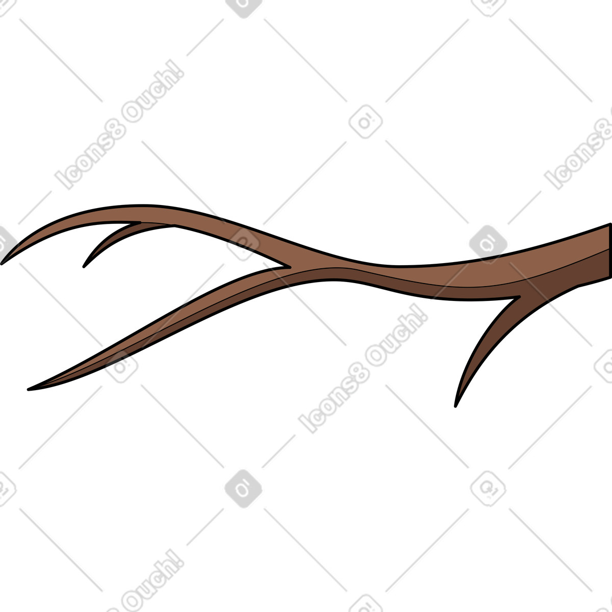 Ast-Illustration im Surr-Stil als Download in PNG, SVG